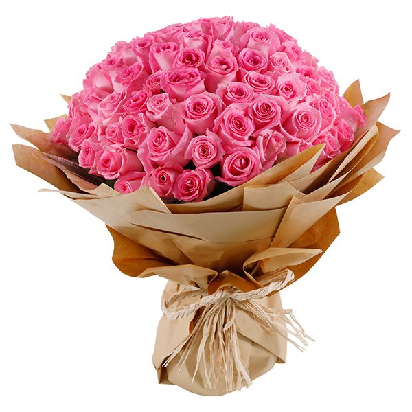 Happy Birthday Flowers - Blossom in a Box of Pink and White Roses - 40