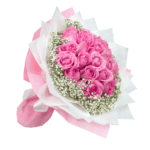 The Perfect Pink Roses Bouquet | Online Rose Flowers Delivery in Bangalore