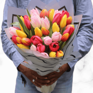 Rainbow Tulips - Send/Buy Tulips Bouquet | Juneflowers.com