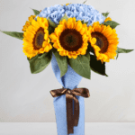 Cool Moment - Order Sunflower & Hydrangea | Juneflowers.com