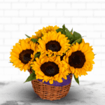 Summer's Promise - sunflower in Bangalore - flower gift basket - Order Now at June Flower